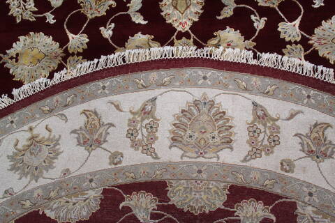 Jaipur Red Round Hand Knotted 82 X 82 Area Rug 905-146026 Image 8