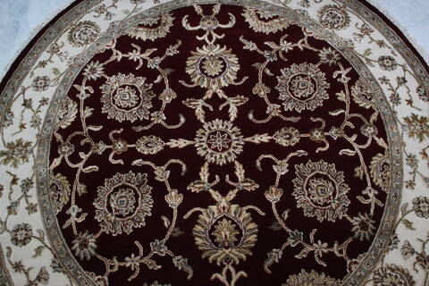 Jaipur Red Round Hand Knotted 61 X 62 Area Rug 905-146027 Image 4