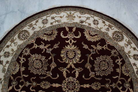 Jaipur Red Round Hand Knotted 61 X 62 Area Rug 905-146027 Image 5