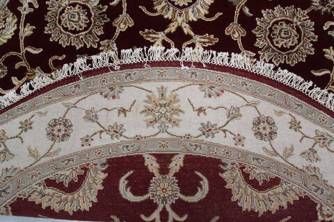 Jaipur Red Round Hand Knotted 61 X 62 Area Rug 905-146027 Image 7