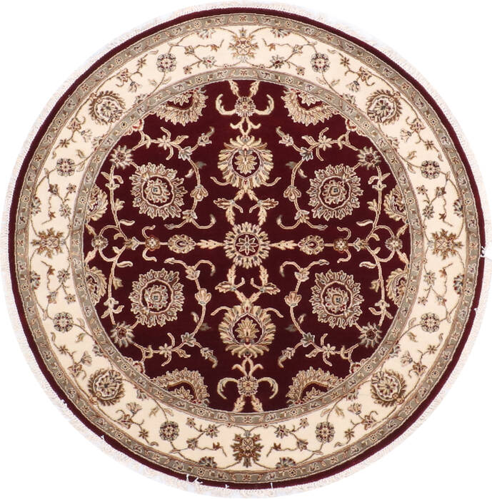 Jaipur Red Round Hand Knotted 61 X 62 Area Rug 905-146027 Image 0