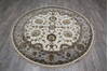 Jaipur White Round Hand Knotted 60 X 60  Area Rug 905-146028 Thumb 1