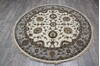 Jaipur White Round Hand Knotted 60 X 60  Area Rug 905-146028 Thumb 6