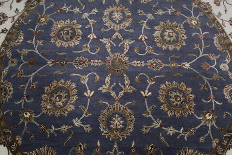 Jaipur Blue Round Hand Knotted 80 X 82 Area Rug 905-146029 Image 5