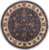 Jaipur Blue Round Hand Knotted 61 X 63  Area Rug 905-146030 Thumb 0