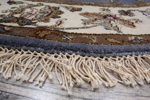 Jaipur Blue Round Hand Knotted 51 X 52 Area Rug 905-146031 Image 4
