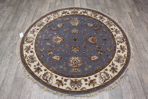 Jaipur Blue Round Hand Knotted 51 X 52 Area Rug 905-146031 Image 5