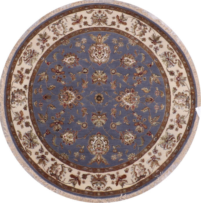Jaipur Blue Round Hand Knotted 51 X 52 Area Rug 905-146031 Image 0