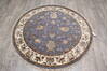 Jaipur Blue Round Hand Knotted 51 X 52  Area Rug 905-146031 Thumb 1