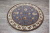Jaipur Blue Round Hand Knotted 51 X 52  Area Rug 905-146031 Thumb 3
