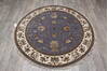 Jaipur Blue Round Hand Knotted 51 X 52  Area Rug 905-146031 Thumb 5