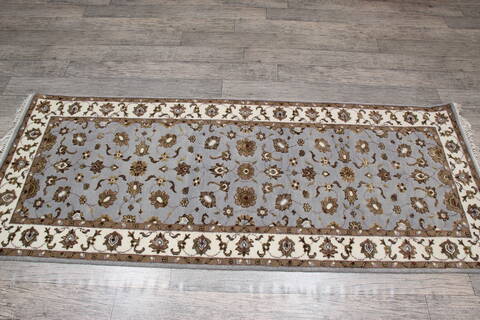 Jaipur Blue Runner Hand Knotted 26 X 64 Area Rug 905-146033 Image 4