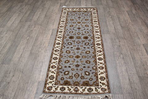 Jaipur Blue Runner Hand Knotted 26 X 64 Area Rug 905-146033 Image 5