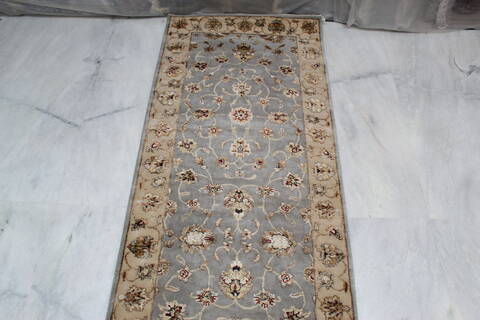 Jaipur Blue Runner Hand Knotted 27 X 1311 Area Rug 905-146035 Image 4