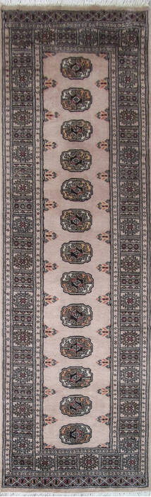 Bokhara Beige Runner Hand Knotted 27 X 75  Area Rug 700-146037 Image 0