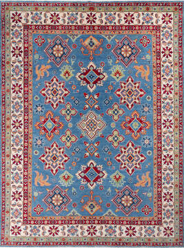 Kazak Blue Hand Knotted 9'0" X 12'0"  Area Rug 700-146038