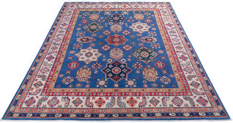 Kazak Blue Hand Knotted 81 X 100 Area Rug 700-146039 Image 1