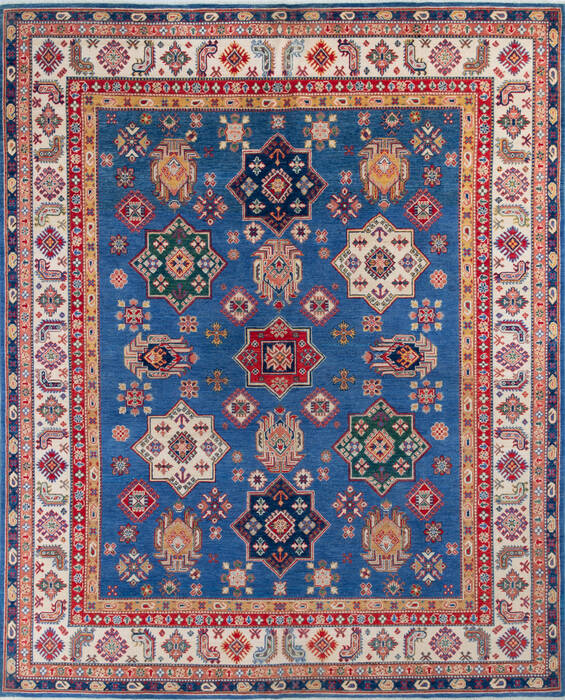 Kazak Blue Hand Knotted 81 X 100 Area Rug 700-146039 Image 0