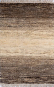 Gabbeh Brown Hand Knotted 5'5" X 8'0"  Area Rug 700-146041