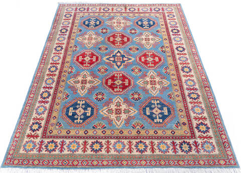 Kazak Blue Hand Knotted 50 X 68 Area Rug 700-146048 Image 1