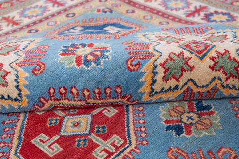Kazak Blue Hand Knotted 50 X 68 Area Rug 700-146048 Image 5
