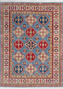 Kazak Blue Hand Knotted 5'0" X 6'8"  Area Rug 700-146048