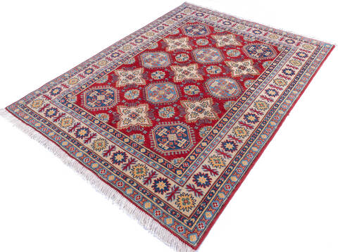 Kazak Red Hand Knotted 52 X 69 Area Rug 700-146049 Image 2