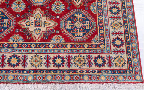 Kazak Red Hand Knotted 52 X 69 Area Rug 700-146049 Image 4