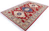 Kazak Red Hand Knotted 57 X 80  Area Rug 700-146050 Thumb 2