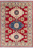 Kazak Red Hand Knotted 57 X 80  Area Rug 700-146050 Thumb 0