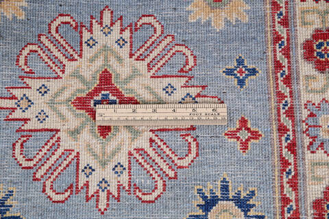 Kazak Blue Runner Hand Knotted 27 X 68 Area Rug 700-146051 Image 6