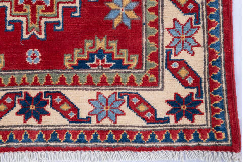 Kazak Red Runner Hand Knotted 26 X 82 Area Rug 700-146052 Image 4