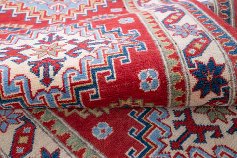 Kazak Red Runner Hand Knotted 26 X 82 Area Rug 700-146052 Image 5