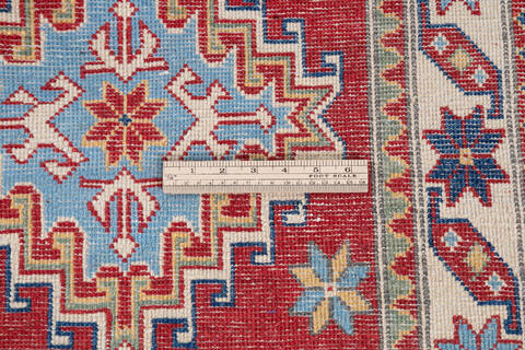 Kazak Red Runner Hand Knotted 26 X 82 Area Rug 700-146052 Image 6