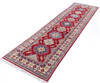 Kazak Red Runner Hand Knotted 27 X 99  Area Rug 700-146053 Thumb 2