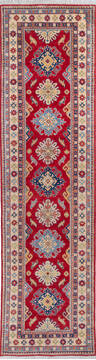 Afghan Kazak Red Runner 10 to 12 ft Wool Carpet 146053