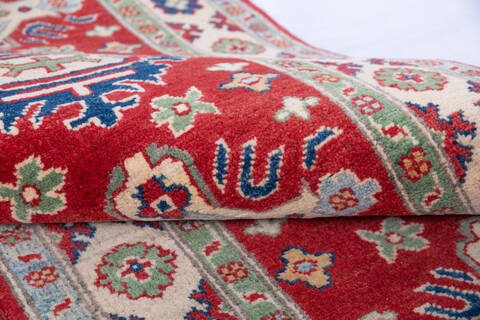 Kazak Red Runner Hand Knotted 26 X 82 Area Rug 700-146055 Image 5