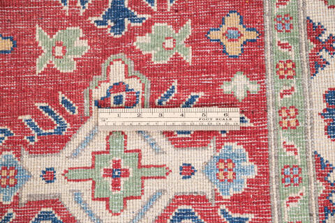 Kazak Red Runner Hand Knotted 26 X 82 Area Rug 700-146055 Image 6