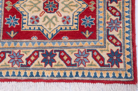 Kazak Red Runner Hand Knotted 28 X 95 Area Rug 700-146056 Image 4