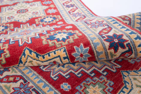 Kazak Red Runner Hand Knotted 28 X 95 Area Rug 700-146056 Image 5