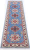 Kazak Blue Runner Hand Knotted 29 X 97 Area Rug 700-146057 Thumb 1