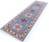 Kazak Blue Runner Hand Knotted 29 X 97  Area Rug 700-146057 Thumb 2