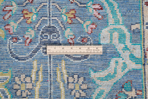 Chobi Blue Hand Knotted 710 X 97 Area Rug 700-146058 Image 6