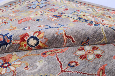 Chobi Grey Hand Knotted 50 X 68 Area Rug 700-146061 Image 5