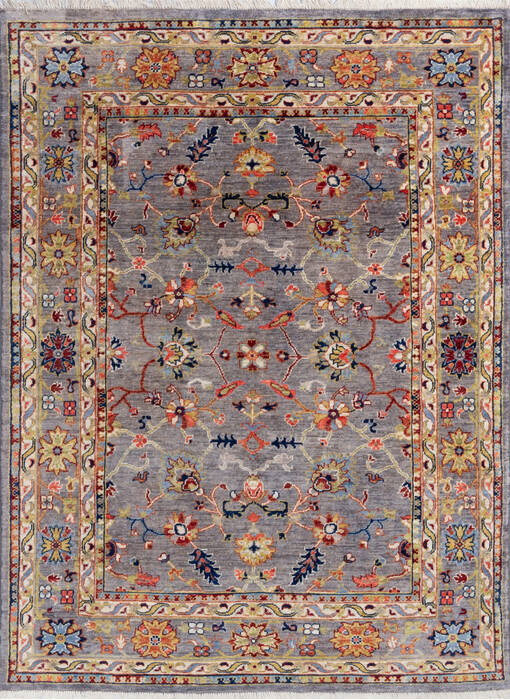 Chobi Grey Hand Knotted 50 X 68 Area Rug 700-146061 Image 0