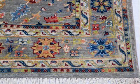 Chobi Grey Hand Knotted 50 X 66 Area Rug 700-146065 Image 4