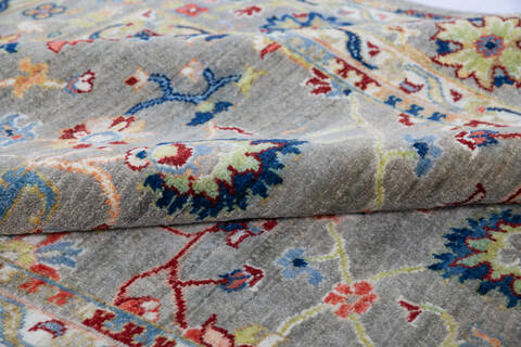 Chobi Grey Hand Knotted 50 X 66 Area Rug 700-146065 Image 5