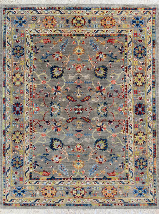 Chobi Grey Hand Knotted 50 X 66 Area Rug 700-146065 Image 0
