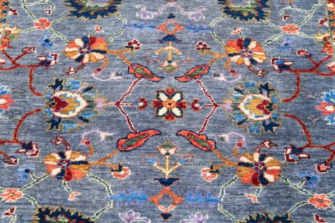 Chobi Blue Hand Knotted 50 X 68 Area Rug 700-146066 Image 3