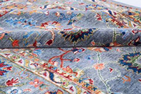 Chobi Blue Hand Knotted 50 X 68 Area Rug 700-146066 Image 5